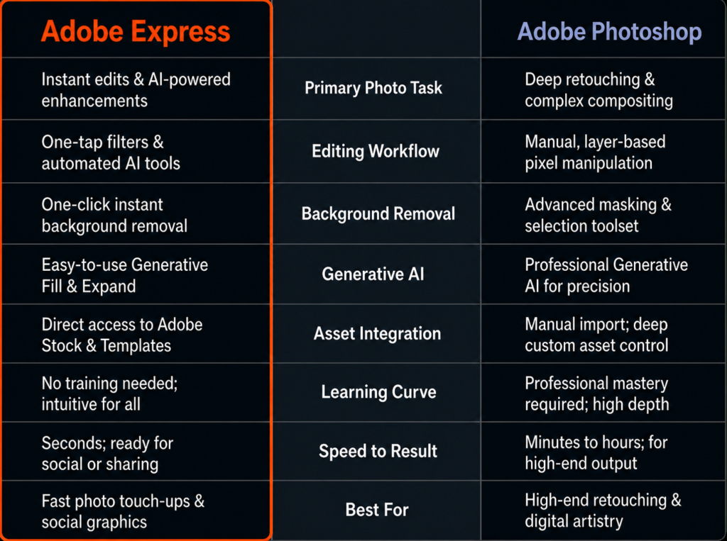 Adobe Express : The Best Free Online Photo Editor Review 2026 1 image 1