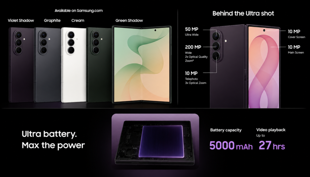 Samsung has officially launched 2026 flagship Galaxy Z Fold8 Ultra, Flip8, and Watch Ultra2 Lineup 1 image 26